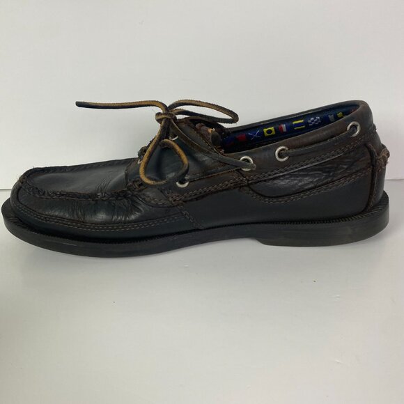Timberland Shoes Men's 8.5M Chocolate Brown Boat Kia Wah 2 Eye Leather 8.5 M - Picture 10 of 16